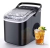 Euhomy 8.5 in. 26 lb. Bullet-Shaped Countertop Portable Ice Maker in Gray with 2-Ice Sizes , 6 min/8-Pieces, Auto-Cleaning