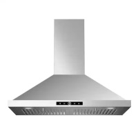 Vikio 36 in. 500 CFM Ductless Convertible Wall Mount Range Hood in Stainless Steel with LED Lighting, Filter and Touch Control