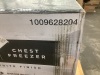 Vissani 7.0 cu. ft. Manual Defrost Chest Freezer with LED Light in White, Garage Ready - Dent on Bottom Left Back Corner - 3
