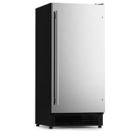 Cotlin 15 in. Undercounter/Freestanding Ice Maker in Stainless Steel, 25 lbs/Day Crescent Ice, 22 lb. Storage, Reversible Door