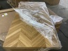 Hampton Bay 4ft. L x 25 in. D Engineered Finished Oak Chevron Butcher Block Countertop in Brown with Standard Edge - 2