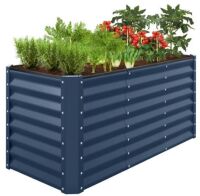 Outdoor Raised Metal Garden Bed for Vegetables, Flowers, Herbs - 4x2x2ft