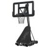 Adjustable 4.4-10ft Basketball Hoop, w/ Shatterproof Backboard, Ball Return