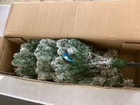 4..5' Pre-Lit Snow Flocked Artificial Pencil Christmas Tree
