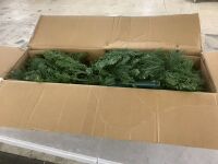 6' Pre-Lit Artificial Scotch Pine Pencil Christmas Tree w/ Metal Stand