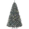 6' Pre-Lit Frosted Artificial Blue Spruce Christmas Tree, w/Easy Assembly