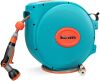 Bltezeit Wall Mount Garden Retractable Hose Reel with 9 Adjustable Sprayer Nozzle, 1/2" x 98'