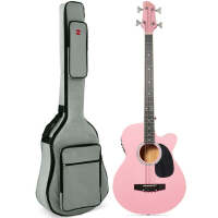 Acoustic Electric Bass Guitar w/ Equalizer, Truss Rod, Padded Gig Bag