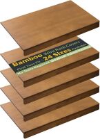 Bamboo Wire Shelf Covers, 36" W x 16" D, 4 pack