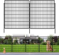 No Dig Decorative Tall Garden Fence, 10 Panels, 33" H