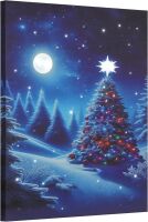 Fiber Optic Christmas Tree Lighted Wall Art, 28" x 20"