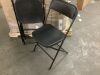 Lot of (3) Black Folding Chairs - 2