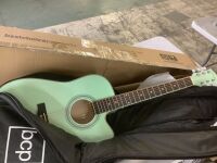 Full Size Beginner Acoustic Guitar Set with Case, Strap, Capo - 41in