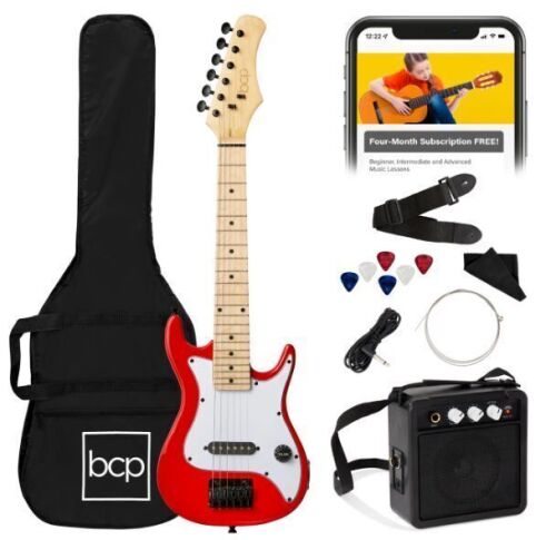 Kids Electric Guitar Beginner Starter Kit w/ 5W Amplifier - 30 in