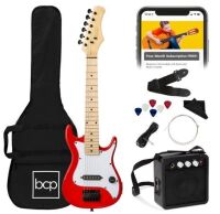 Kids Electric Guitar Beginner Starter Kit w/ 5W Amplifier - 30 in