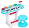 37-Key Kids Electric Keyboard w/ Microphone, Stool