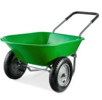 Dual-Wheel Wheelbarrow Garden Cart