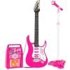 Kids Electric Guitar Toy Play Set w/ 6 Songs, Microphone, Amp