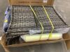 Gray Wicker Patio Sofa with 6 in. Thick Blue Cushions - 3