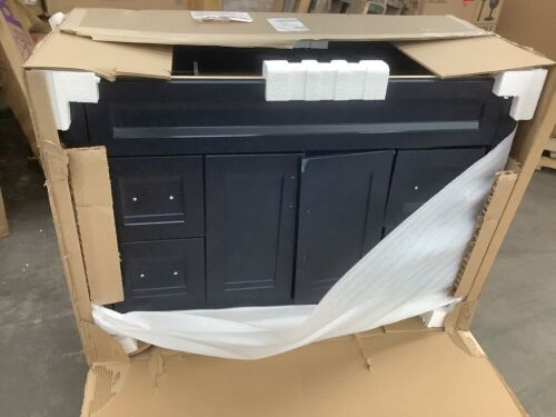 Home Decorators Collection Ridge 48 in. W x 22 in. D x 34 in. H Bath Vanity Cabinet without Top in Deep Blue