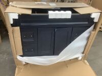 Home Decorators Collection Ridge 48 in. W x 22 in. D x 34 in. H Bath Vanity Cabinet without Top in Deep Blue