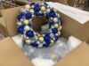 Pallet of (25) Cases of Hanukkah Metallic Bulb Wreath, 2 per Case - 2
