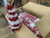 Pallet of (20) Cases of Small Candy Cane Tinsel Tree Centerpieces, 72 per Case - 2