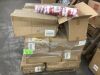 Pallet of (20) Cases of Small Candy Cane Tinsel Tree Centerpieces, 72 per Case