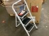 3-Step Portable Folding Step Ladder w/ Non-Slip Feet, 330lb Capacity - 3
