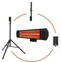 HEAT STORM Tradesman 1500-Watt Electric Outdoor Infrared Quartz Portable Space Heater with Tripod, Wall and Ceiling Mount