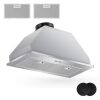 Tylza 28 in. 600 CFM Convertible Insert Range Hood with 2-Charcoal Filters and 2-3-Watt LEDs Touch Control in Stainless Steel