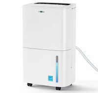 150 pt. 7,000 sq.ft. Dehumidifier in. White with Pump, Drain Hose and Bucket, Auto Defrost, Timer