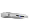 INATECK 42 in. 900 CFM Ducted Under Cabinet Range Hood with 3-Venting Options, Remote, Touch Control LCD in Stainless Steel