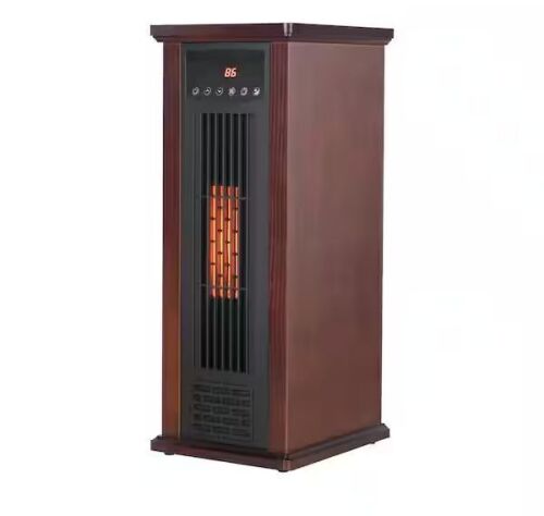 1500-Watt 24.33 in. Electric Brown Compact 6 Tube Heating Space Quartz Heater with Overheat Protection Convection