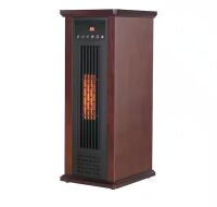 1500-Watt 24.33 in. Electric Brown Compact 6 Tube Heating Space Quartz Heater with Overheat Protection Convection