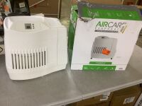 AIRCARE CONSOLE 3.6-Gal. Cool Mist Evaporative Whole House Humidifier for 3,600 sq. ft., White - Missing Wheels, Powers Up & Fan Blows NTF