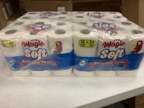 Magic Soft 48-Pack Bahtroom Tissue -&nbsp;Double Roll Toilet Paper