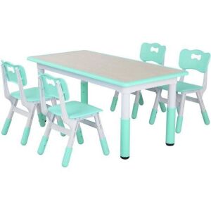 LAZY BUDDY Kids Study Table and Chairs Set 