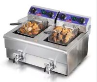 VEVOR Commercial Double Stainless Steel Deep Fryer, 23.2 qt., 3000-Watt Electric