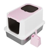 Stainless Steel Cat Litter Box with Lid