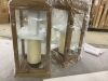 Decorative Lanterns with Flameless Pillar Candles, 22.5", 2 Pack - 5
