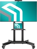 ONKRON Mobile TV Stand on Wheels for 32-75 Inch Screen, Max Load 132 lbs, Height Adjustable, VESA 200x200-600x400