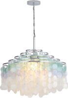 24" Capiz Shell Chandelier, 6 Light