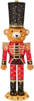 Christmas Nutcracker Bear 5ft Pop Up Lighted Large Holiday 3D Yard Decoration w/ 150 Twinkling LED Lights