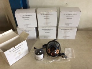 Lot of (7) Full Face Respirator Masks