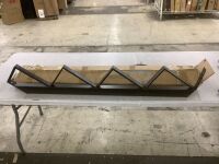 Steel Stair Riser, 4 Step, Black - Loose Hardware
