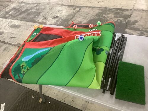 Golf Chipping Game Set, 6-Angle Adjustable Practice Mat with Sticky Balls
