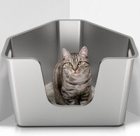 Stainless Steel Corner Cat Litter Box
