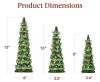 Set Of 3 Pre-Lit Ceramic Tabletop Christmas Trees - 4