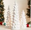 Set Of 3 Pre-Lit Ceramic Tabletop Christmas Trees